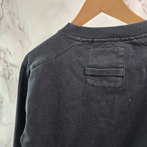 Noize Amstrdm Sweatshirt Mens Medium Black Crew Drop Shoulder Vegan Cruelty Free - Picture 6 of 10